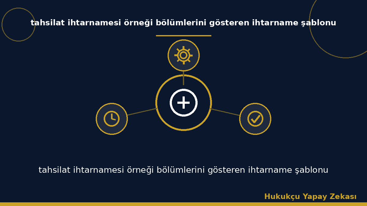 tahsilat ihtarnamesi örneği bölümlerini gösteren ihtarname şablonu