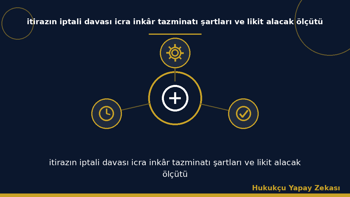 itirazın iptali davası icra inkâr tazminatı şartları ve likit alacak ölçütü